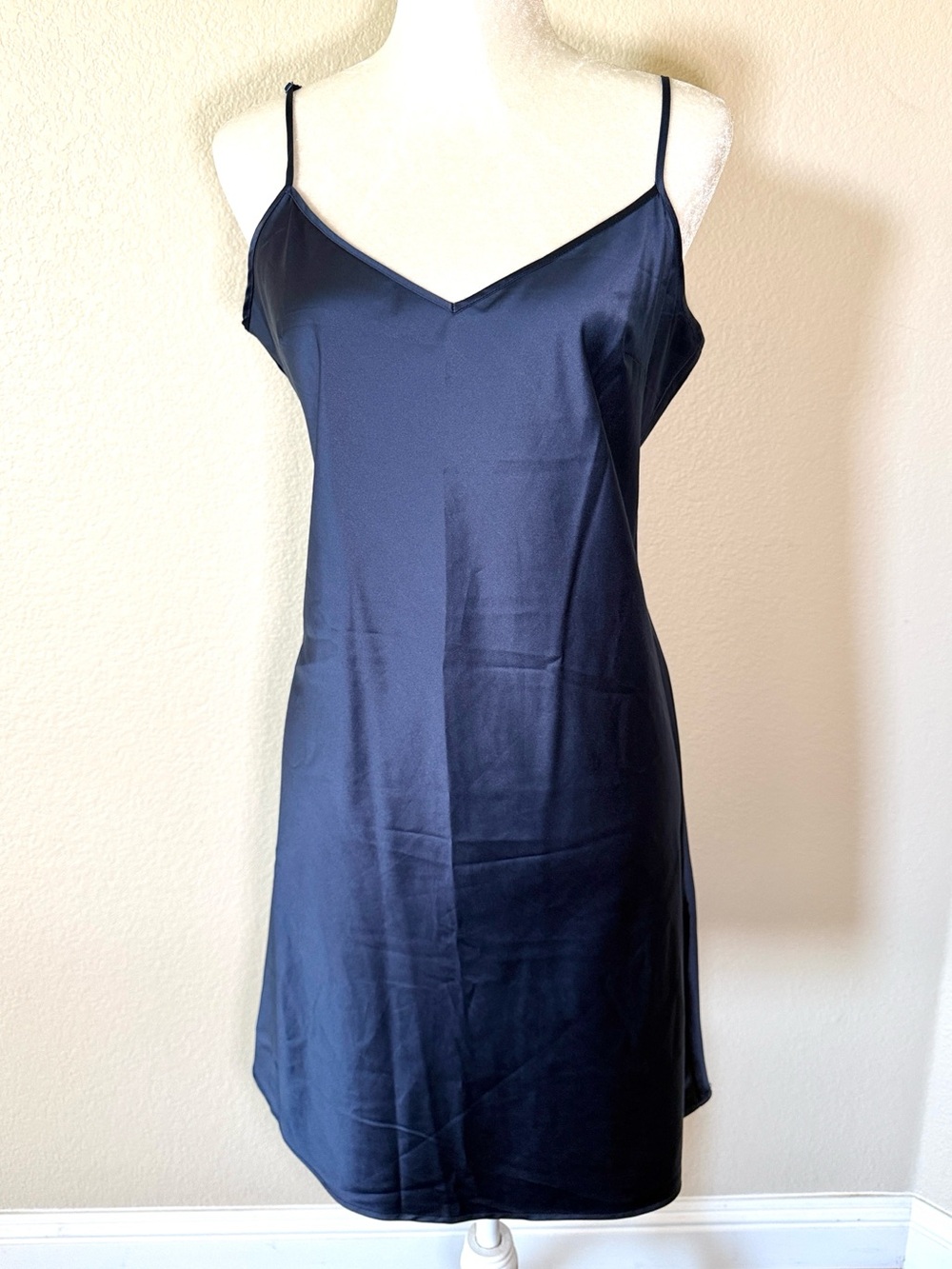 Jessica Simpson Navy Blue Satin Slip Dress Size 14